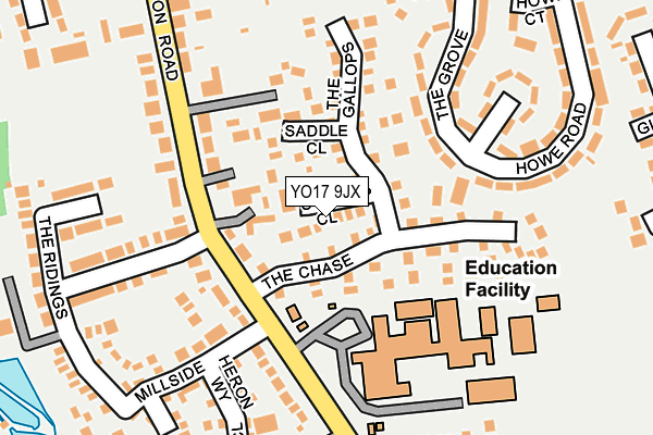YO17 9JX map - OS OpenMap – Local (Ordnance Survey)