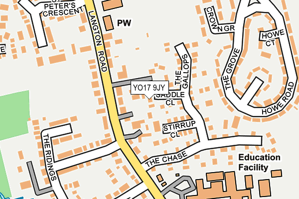 YO17 9JY map - OS OpenMap – Local (Ordnance Survey)