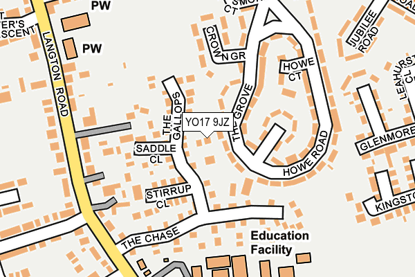 YO17 9JZ map - OS OpenMap – Local (Ordnance Survey)