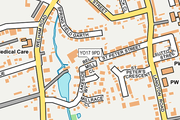 YO17 9PD map - OS OpenMap – Local (Ordnance Survey)