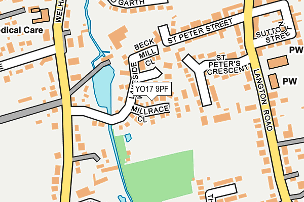 YO17 9PF map - OS OpenMap – Local (Ordnance Survey)