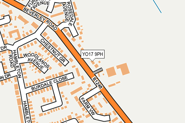 YO17 9PH map - OS OpenMap – Local (Ordnance Survey)