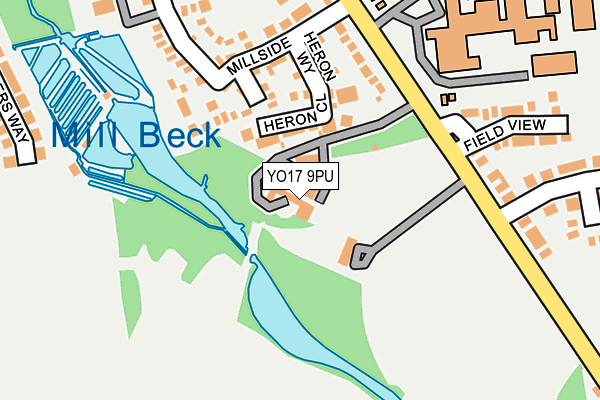 YO17 9PU map - OS OpenMap – Local (Ordnance Survey)
