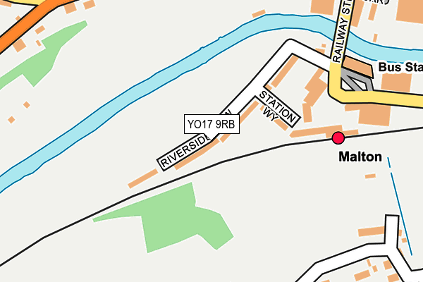 YO17 9RB map - OS OpenMap – Local (Ordnance Survey)