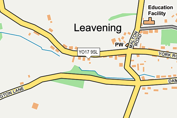 YO17 9SL map - OS OpenMap – Local (Ordnance Survey)