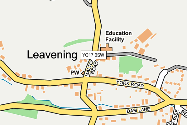YO17 9SW map - OS OpenMap – Local (Ordnance Survey)