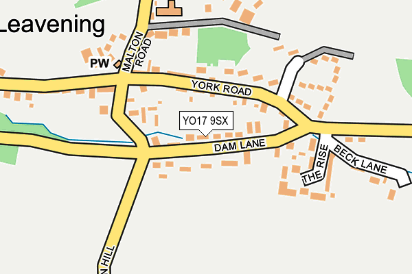 YO17 9SX map - OS OpenMap – Local (Ordnance Survey)