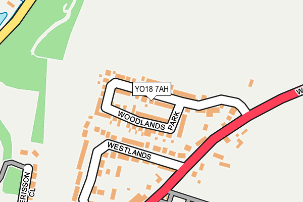 YO18 7AH map - OS OpenMap – Local (Ordnance Survey)