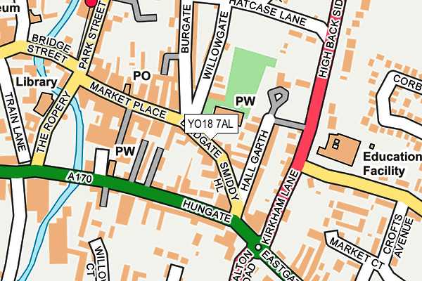 YO18 7AL map - OS OpenMap – Local (Ordnance Survey)