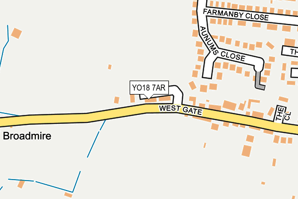 YO18 7AR map - OS OpenMap – Local (Ordnance Survey)