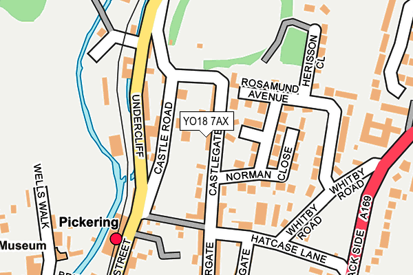 YO18 7AX map - OS OpenMap – Local (Ordnance Survey)