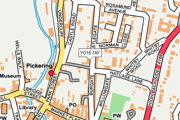 YO18 7AY map - OS OpenMap – Local (Ordnance Survey)
