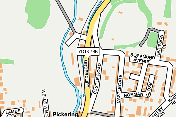 YO18 7BB map - OS OpenMap – Local (Ordnance Survey)