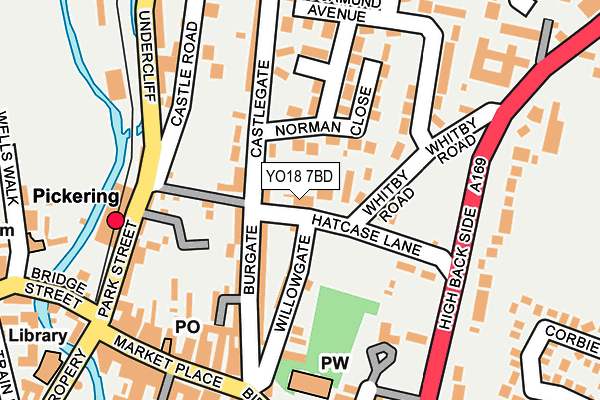 YO18 7BD map - OS OpenMap – Local (Ordnance Survey)