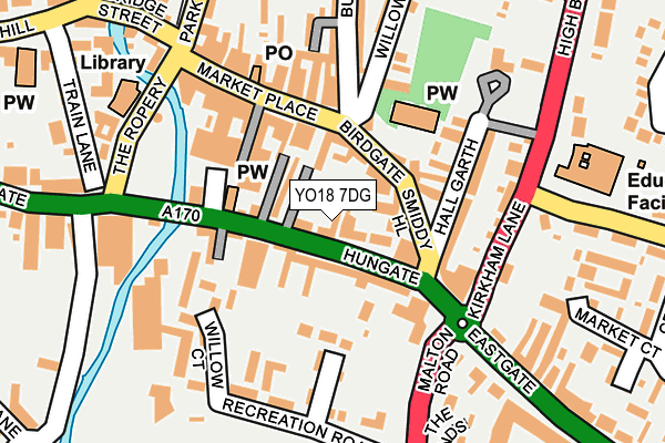 YO18 7DG map - OS OpenMap – Local (Ordnance Survey)