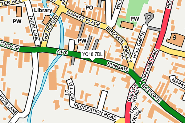 YO18 7DL map - OS OpenMap – Local (Ordnance Survey)