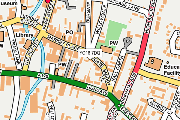YO18 7DQ map - OS OpenMap – Local (Ordnance Survey)