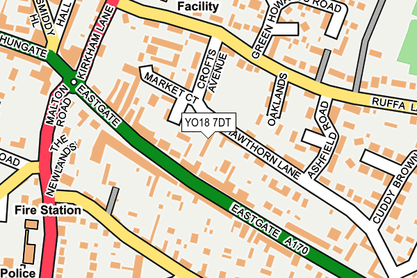 YO18 7DT map - OS OpenMap – Local (Ordnance Survey)