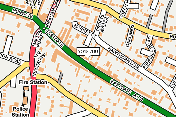 YO18 7DU map - OS OpenMap – Local (Ordnance Survey)