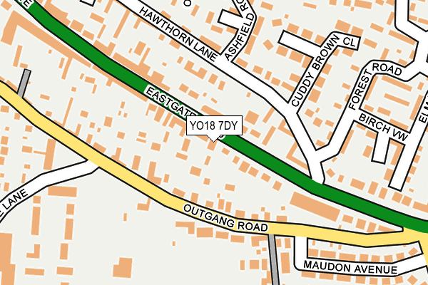 YO18 7DY map - OS OpenMap – Local (Ordnance Survey)