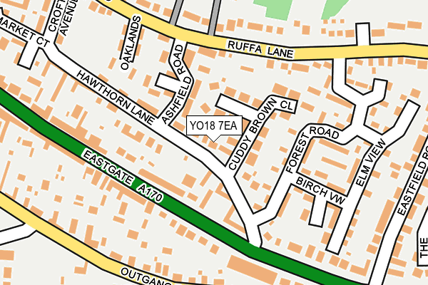YO18 7EA map - OS OpenMap – Local (Ordnance Survey)