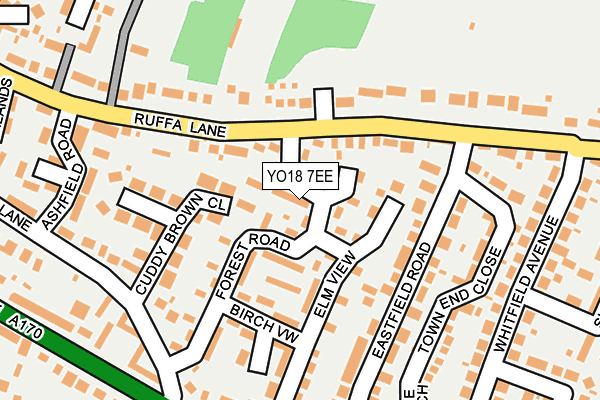 YO18 7EE map - OS OpenMap – Local (Ordnance Survey)