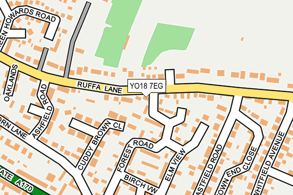 YO18 7EG map - OS OpenMap – Local (Ordnance Survey)