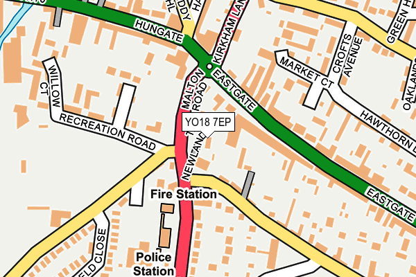 YO18 7EP map - OS OpenMap – Local (Ordnance Survey)