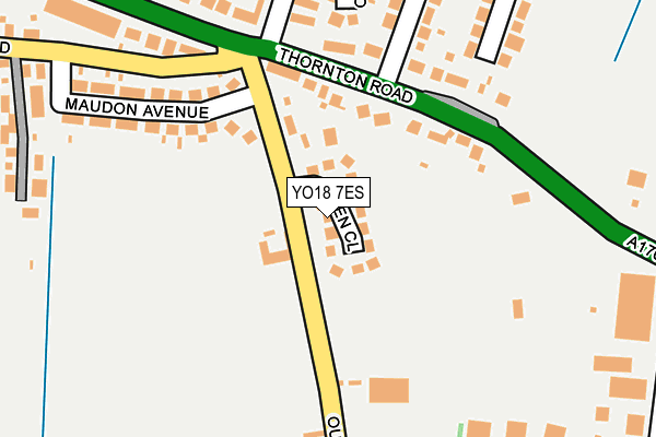 YO18 7ES map - OS OpenMap – Local (Ordnance Survey)