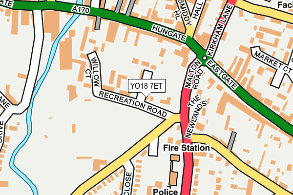 YO18 7ET map - OS OpenMap – Local (Ordnance Survey)