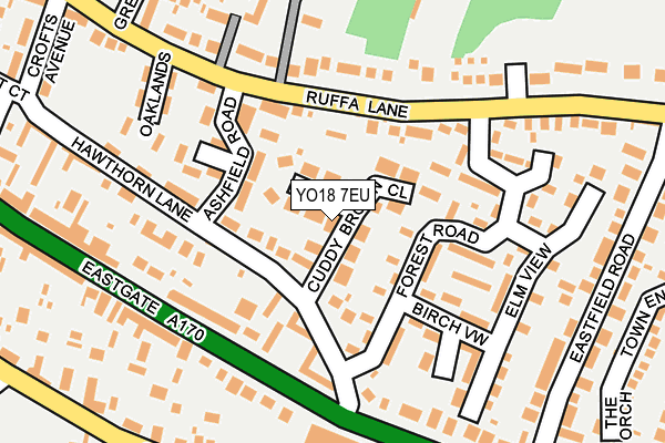 YO18 7EU map - OS OpenMap – Local (Ordnance Survey)