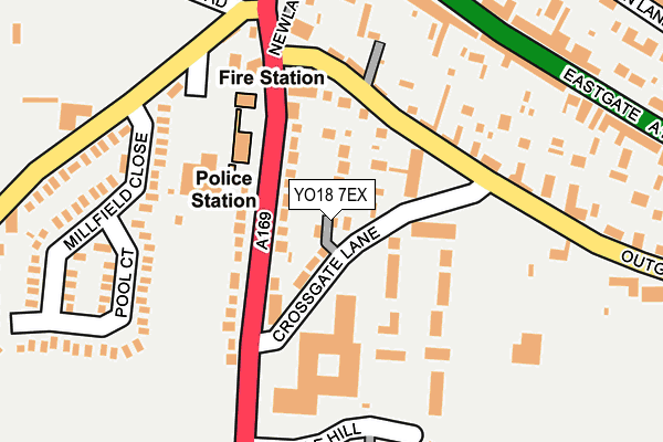 YO18 7EX map - OS OpenMap – Local (Ordnance Survey)
