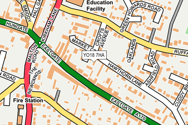 YO18 7HA map - OS OpenMap – Local (Ordnance Survey)