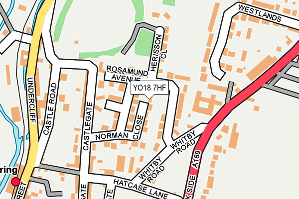 YO18 7HF map - OS OpenMap – Local (Ordnance Survey)