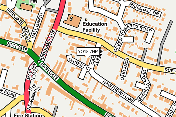 YO18 7HP map - OS OpenMap – Local (Ordnance Survey)