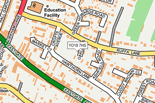 YO18 7HS map - OS OpenMap – Local (Ordnance Survey)