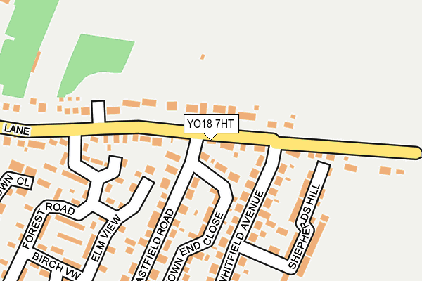 YO18 7HT map - OS OpenMap – Local (Ordnance Survey)
