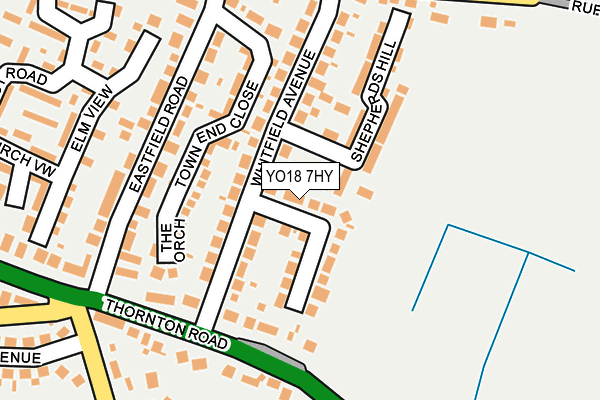 YO18 7HY map - OS OpenMap – Local (Ordnance Survey)