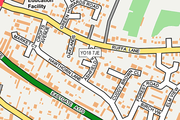 YO18 7JE map - OS OpenMap – Local (Ordnance Survey)