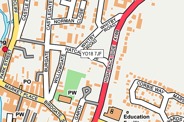 YO18 7JF map - OS OpenMap – Local (Ordnance Survey)