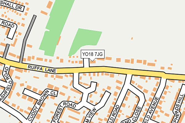 YO18 7JG map - OS OpenMap – Local (Ordnance Survey)