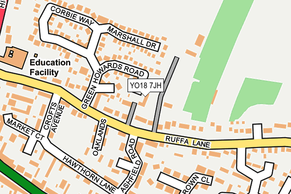 YO18 7JH map - OS OpenMap – Local (Ordnance Survey)