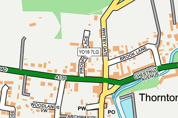 YO18 7LQ map - OS OpenMap – Local (Ordnance Survey)