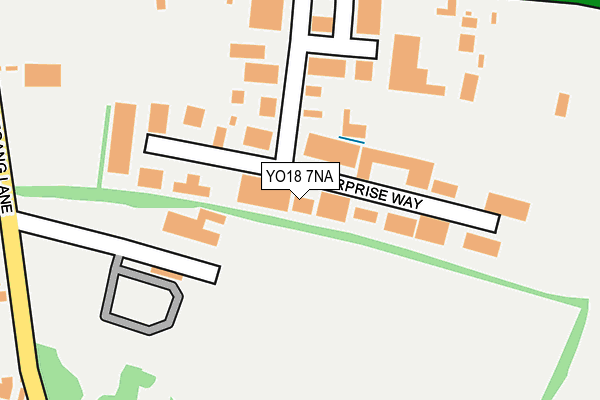 YO18 7NA map - OS OpenMap – Local (Ordnance Survey)
