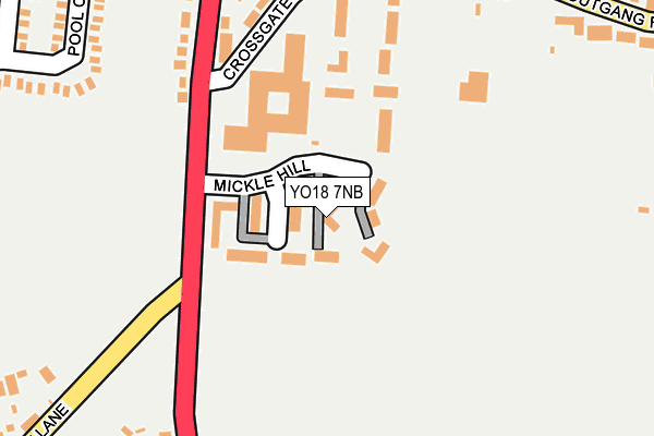 YO18 7NB map - OS OpenMap – Local (Ordnance Survey)