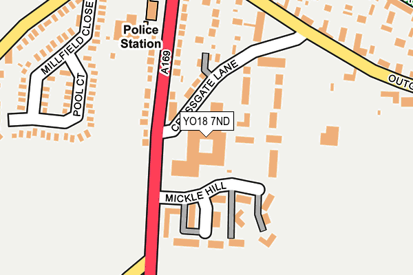 YO18 7ND map - OS OpenMap – Local (Ordnance Survey)