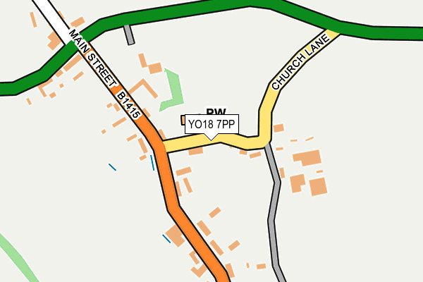 YO18 7PP map - OS OpenMap – Local (Ordnance Survey)