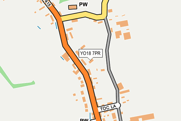 YO18 7PR map - OS OpenMap – Local (Ordnance Survey)