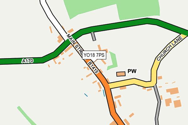 YO18 7PS map - OS OpenMap – Local (Ordnance Survey)