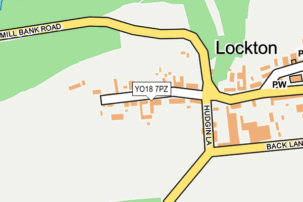 YO18 7PZ map - OS OpenMap – Local (Ordnance Survey)